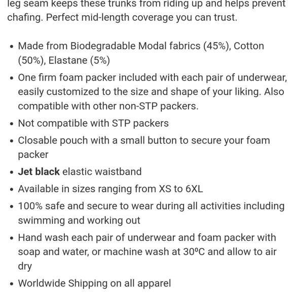 Paxsies Black All-In-One Packing Boxers Size Large - Picture 3 of 6